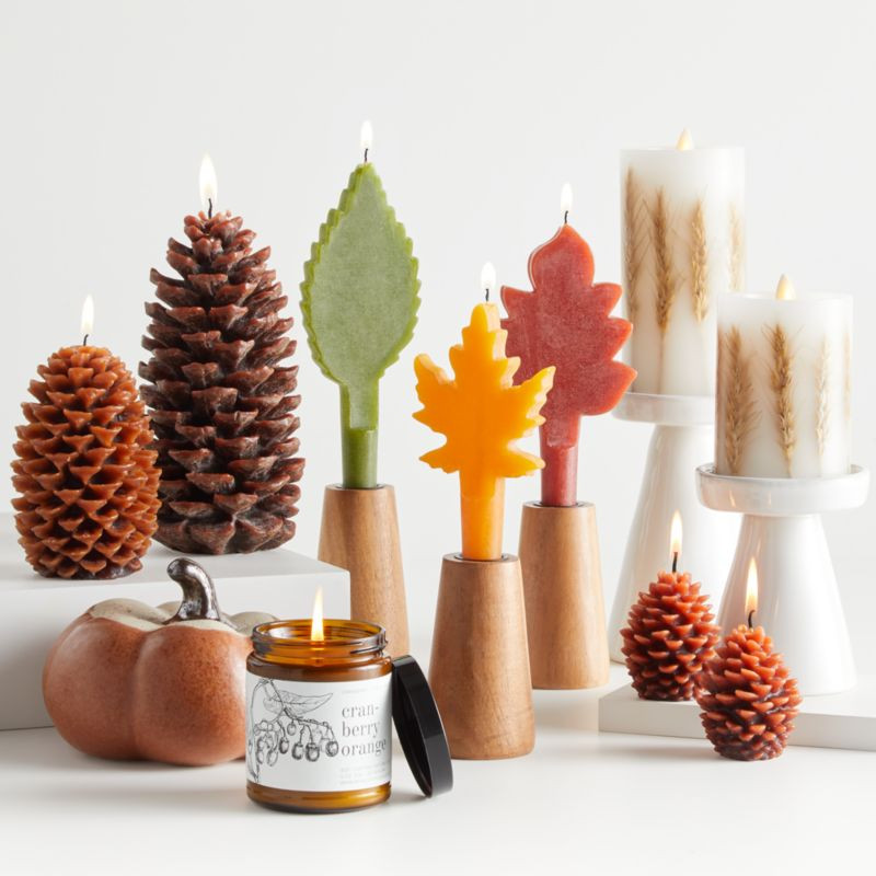 Warm Autumnal Candlelight Arrangement | Crate and Barrel | Crate & Barrel