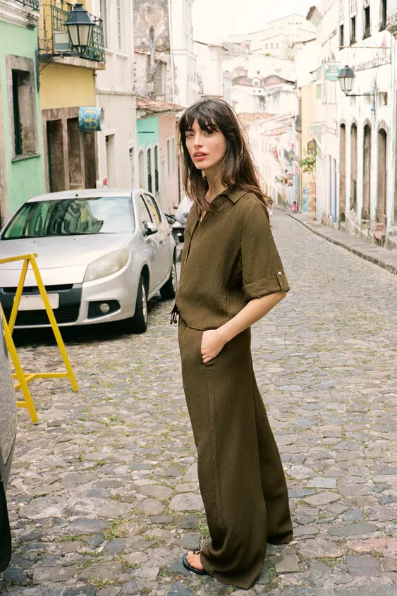 FLOWING STRAIGHT-LEG TROUSERS | Zara UK