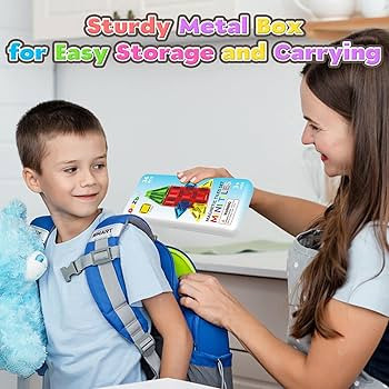 Magnetic Tiles Mini Travel Toddler Set, Magnetic Blocks Building Kids Toys & Games, Montessori Pr... | Amazon (US)
