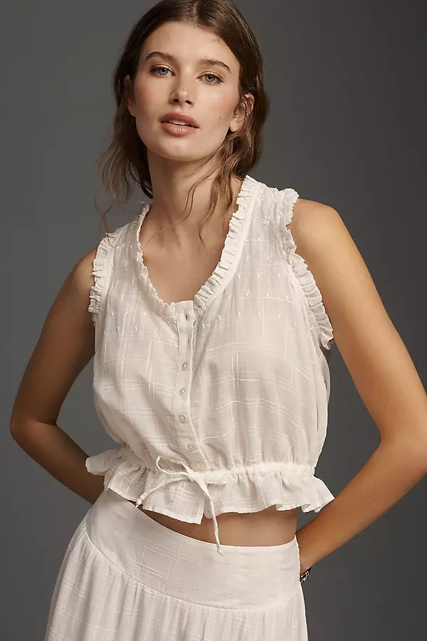 Sleeveless Mixed Lace Top | Anthropologie (US)