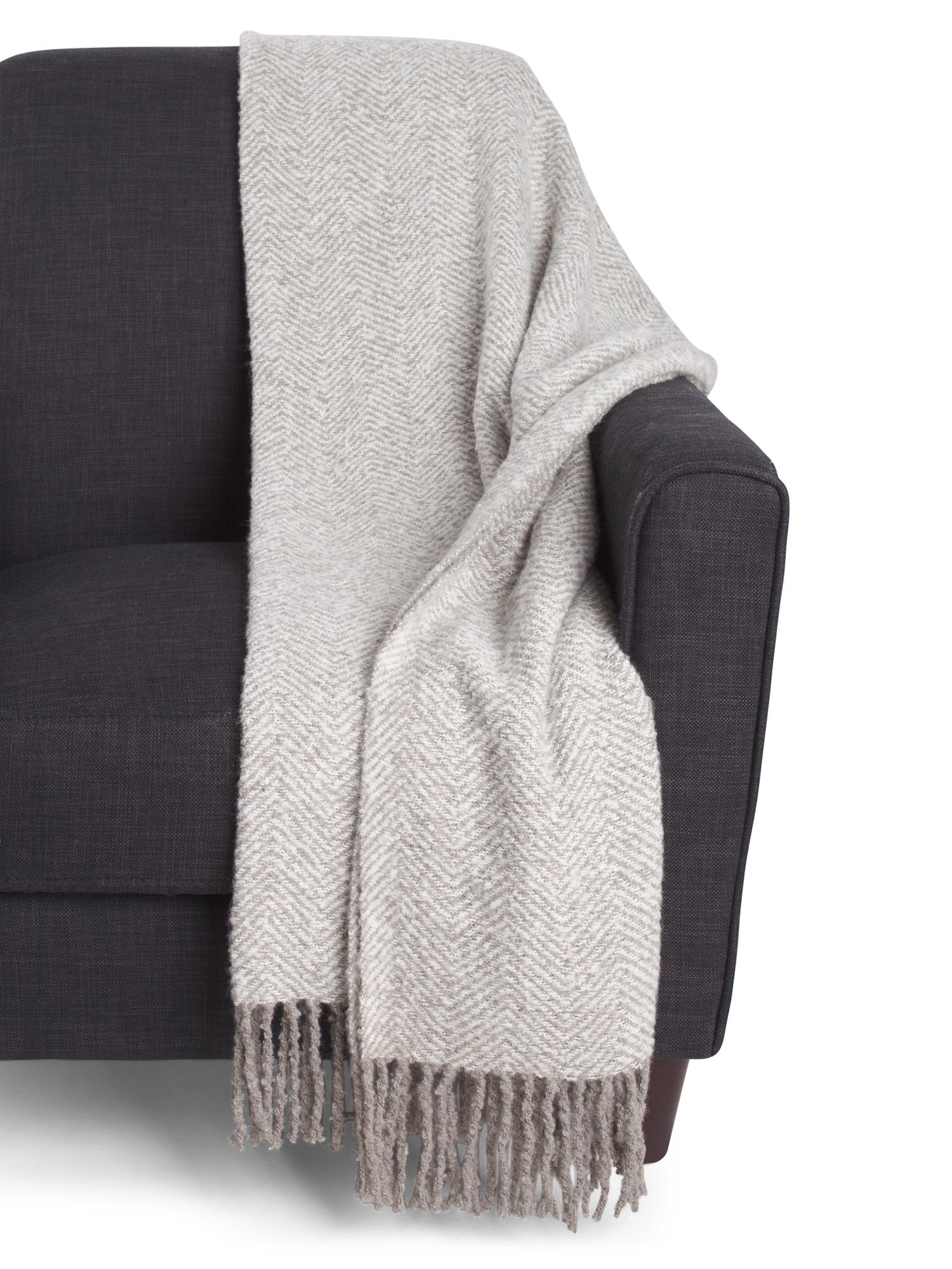 Faux Mohair Chevron Throw | TJ Maxx