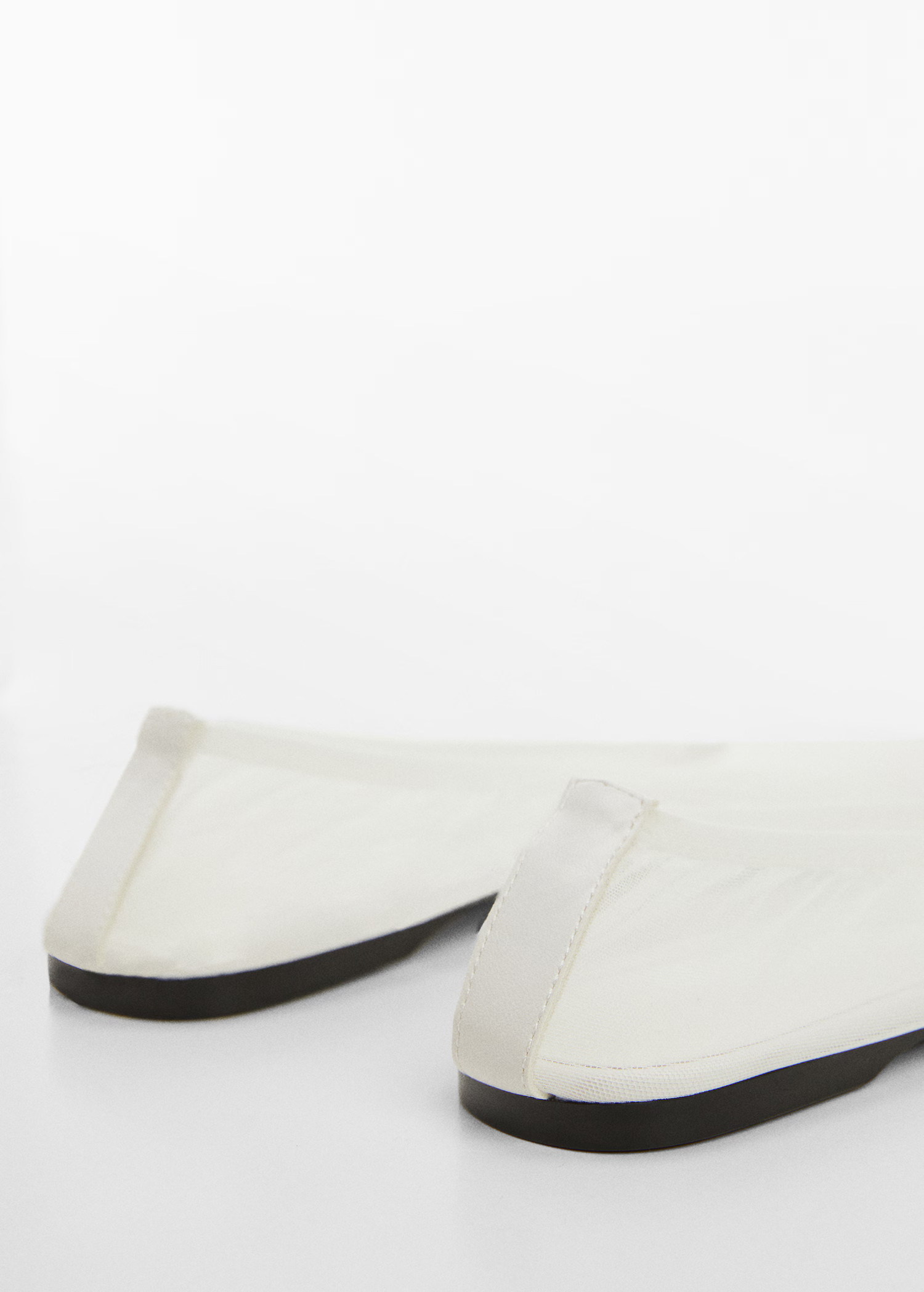 Semi-transparent mesh ballerinas | MANGO (UK)