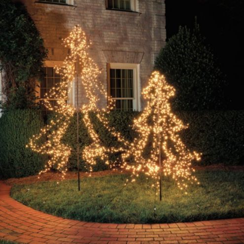 LED Twinkle Metal Staked Tree | Ballard Designs, Inc.