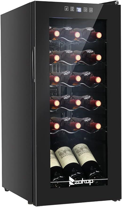 Winado 18 Bottle Compressor Wine Cooler Refrigerator w/Adjustable Temperature, Freestanding Compa... | Amazon (US)