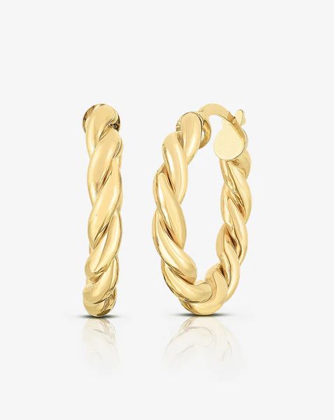 Gold Twisted Hoops | Ring Concierge