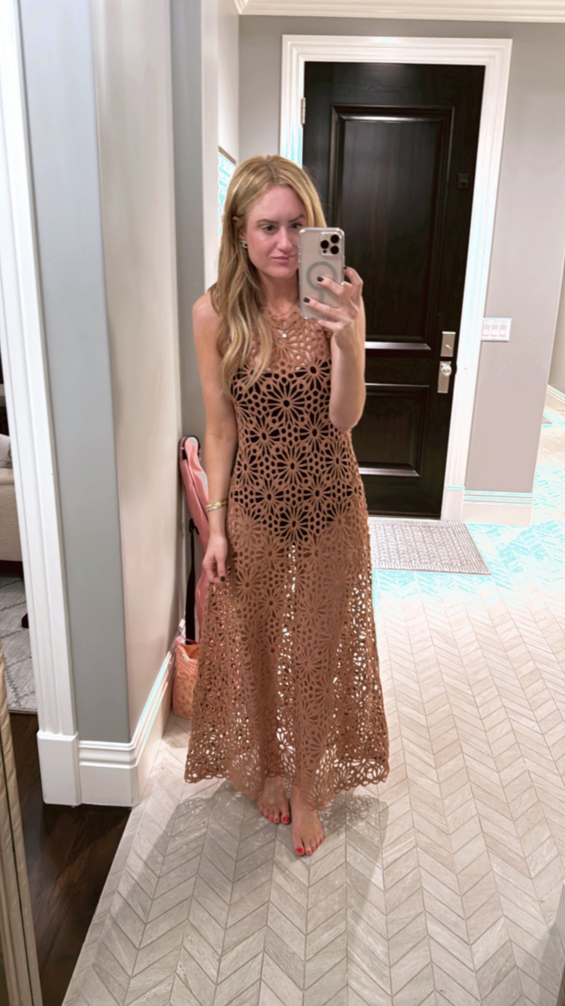 Crochet coverup wearing size small 