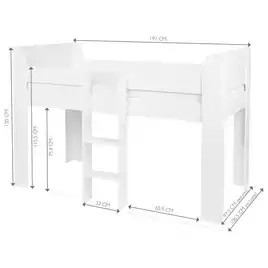Great Little Trading Company Paddington Midsleeper Bed -Pink | argos.co.uk