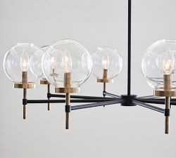 Camryn Glass Globe Round Chandelier (36") | Pottery Barn (US)