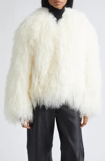 Stand Studio Curly Genuine Shearling Jacket | Nordstrom | Nordstrom
