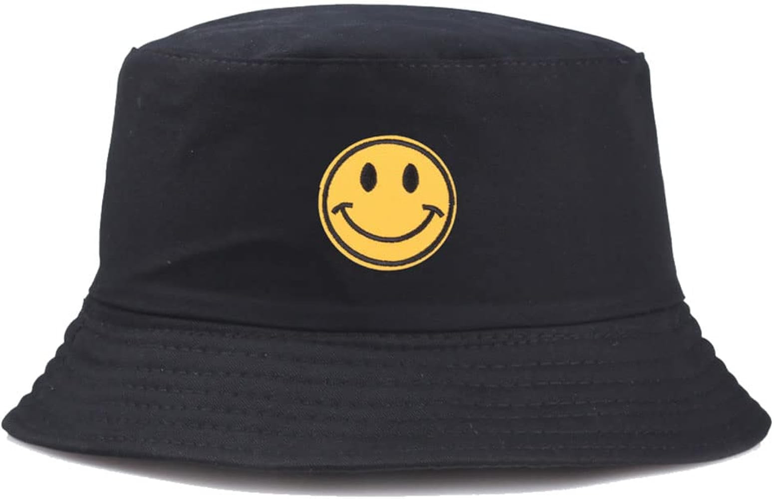 Anroll Unisex Smiling Face Embroidered Bucket Hats Sun Hat for Womens Men | Amazon (US)