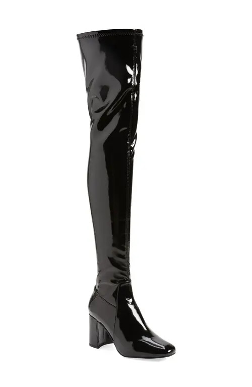 Jeffrey Campbell 'Cienega' Over the Knee Boot in Black Crinkle Patent at Nordstrom, Size 8 | Nordstrom