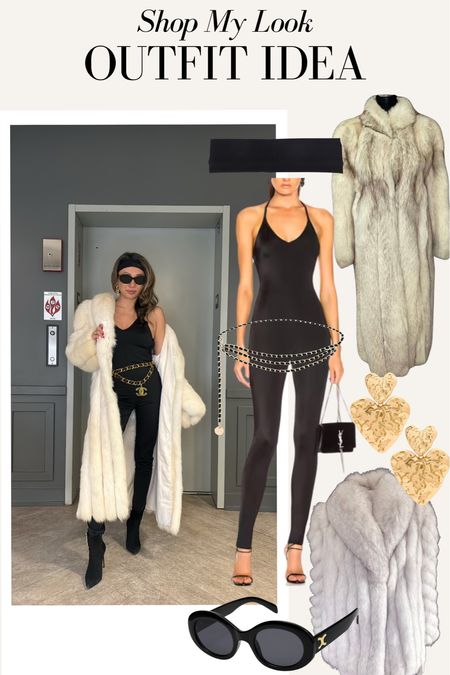 Faux fur coat outfit idea! Mob wife aesthetic, winter style, chanel belt, chain belt, Amazon finds 

#LTKSeasonal #LTKstyletip