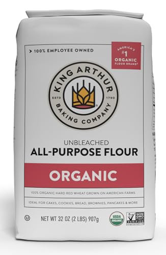 King Arthur 100% Organic All-Purpose Flour, Unbleached, 2 lb (Pack of 1) - Non-GMO Project Verified, No Preservatives | Amazon (US)