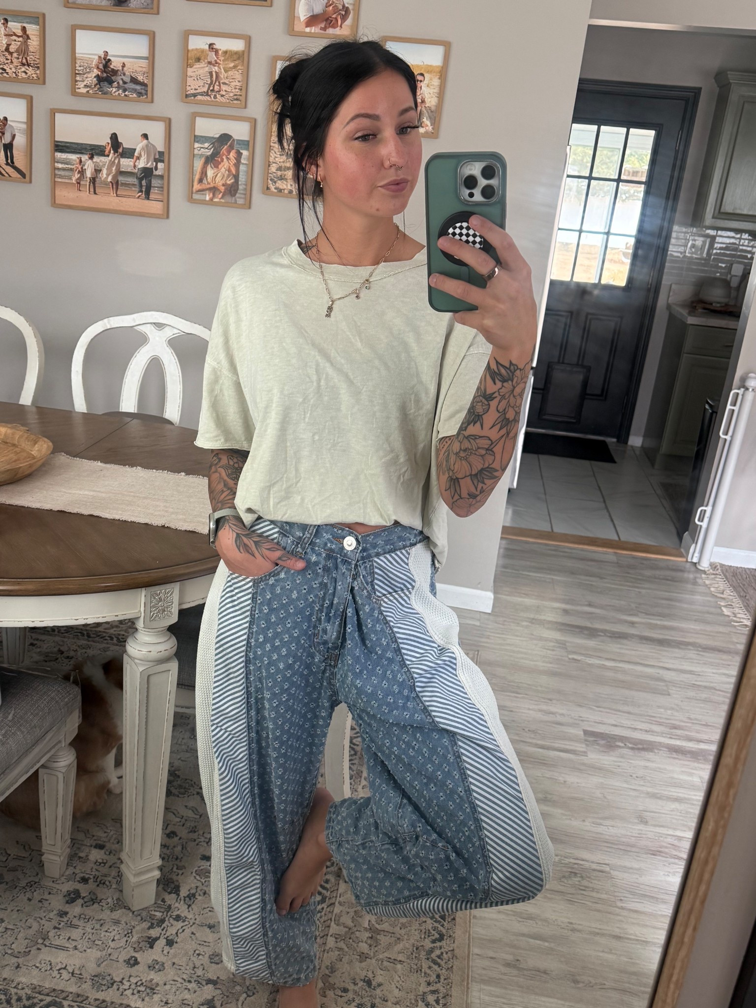 wearing a size small 
both are oversized ! 
code haileyj20 saves you $$$
@Three Bird Nest @Aerie 

#LTKootd #LTKgrwm #LTKmomlife