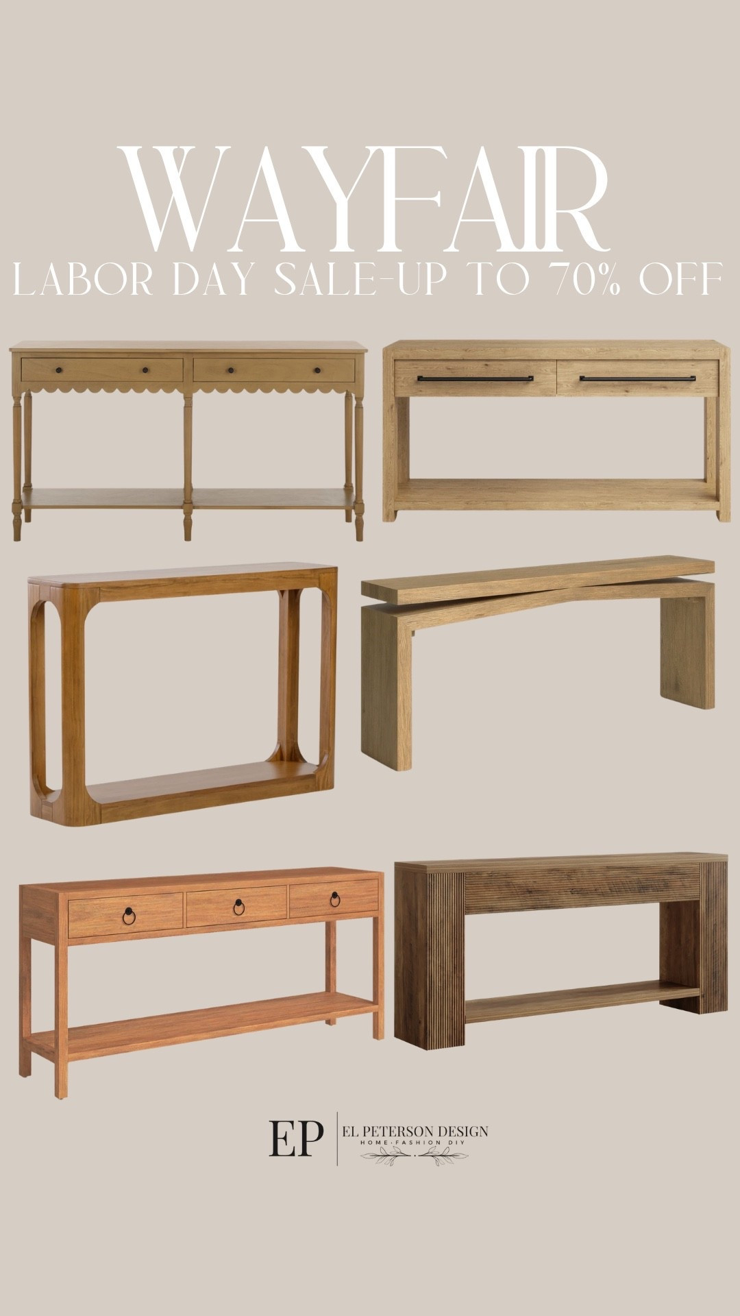 Wayfair 
Labor Day Sale
Console tables

#LTKHome #LTKSaleAlert