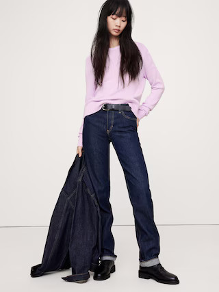 Cotton-Silk Crew-Neck Sweater | Banana Republic | Banana Republic (US)