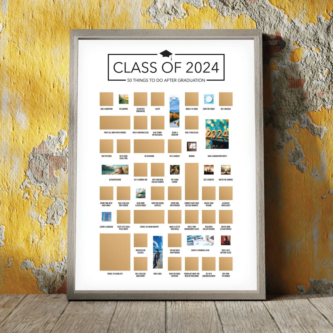 Class of 2024 Scratch off Bucket List Poster High School Graduation Gifts Graduation Gifts From P... | Etsy (US)