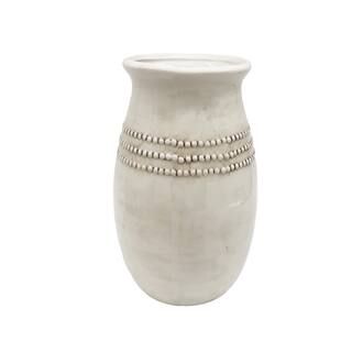 9" Ivory Beaded Ceramic Vase by Ashland® | Michaels Stores