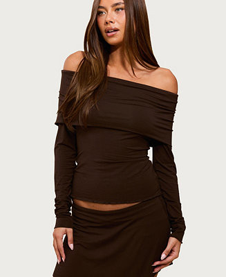 Women's Habiba Foldover Off Shoulder Top | Macy's