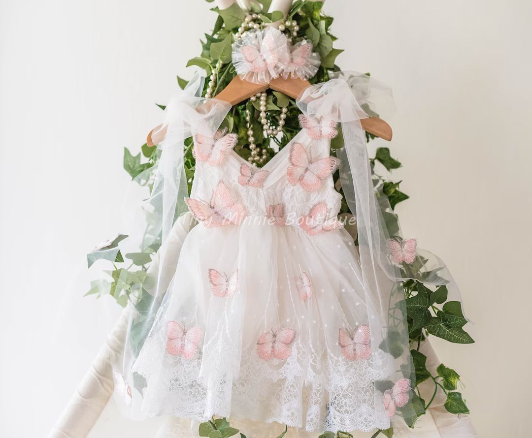 Fairy Butterflies Baby Romper Skirt, Flower Girl Dress, Princess Baby Dress, Birthday Girl, Cake ... | Etsy (US)