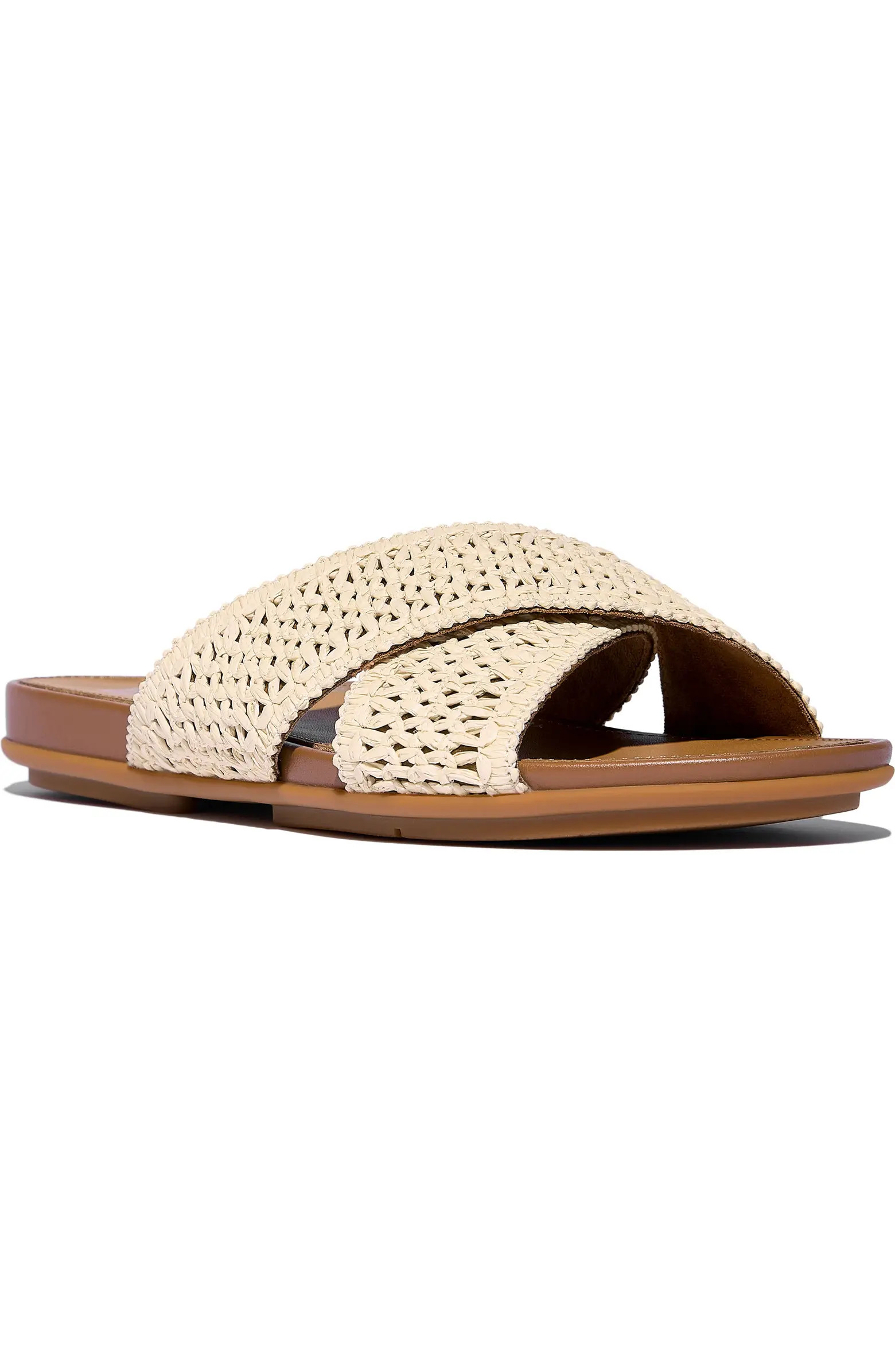 FitFlop Gracie Woven Slide Sandal (Women) | Nordstrom | Nordstrom