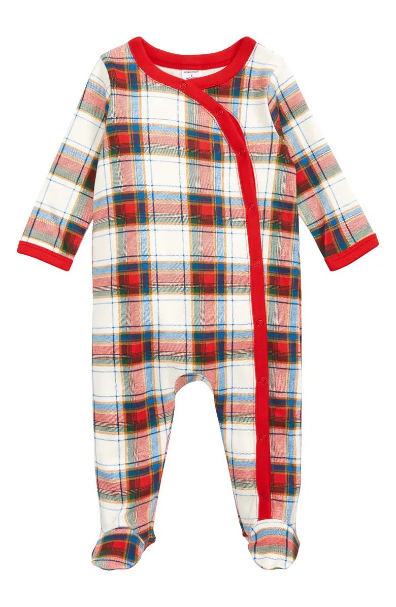 Nordstrom Family Plaid Cotton Footie | Nordstrom | Nordstrom