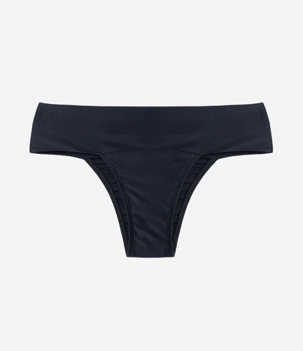 Biquíni Calcinha Pala Larga Texturizado Preto | Renner (BR)