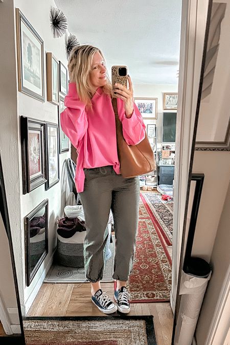 Casual Spring outfit, in pink and green 

top xl (don’t size up)
pants large
shoes 8



#LTKover40 #LTKfindsunder50 #LTKstyletip