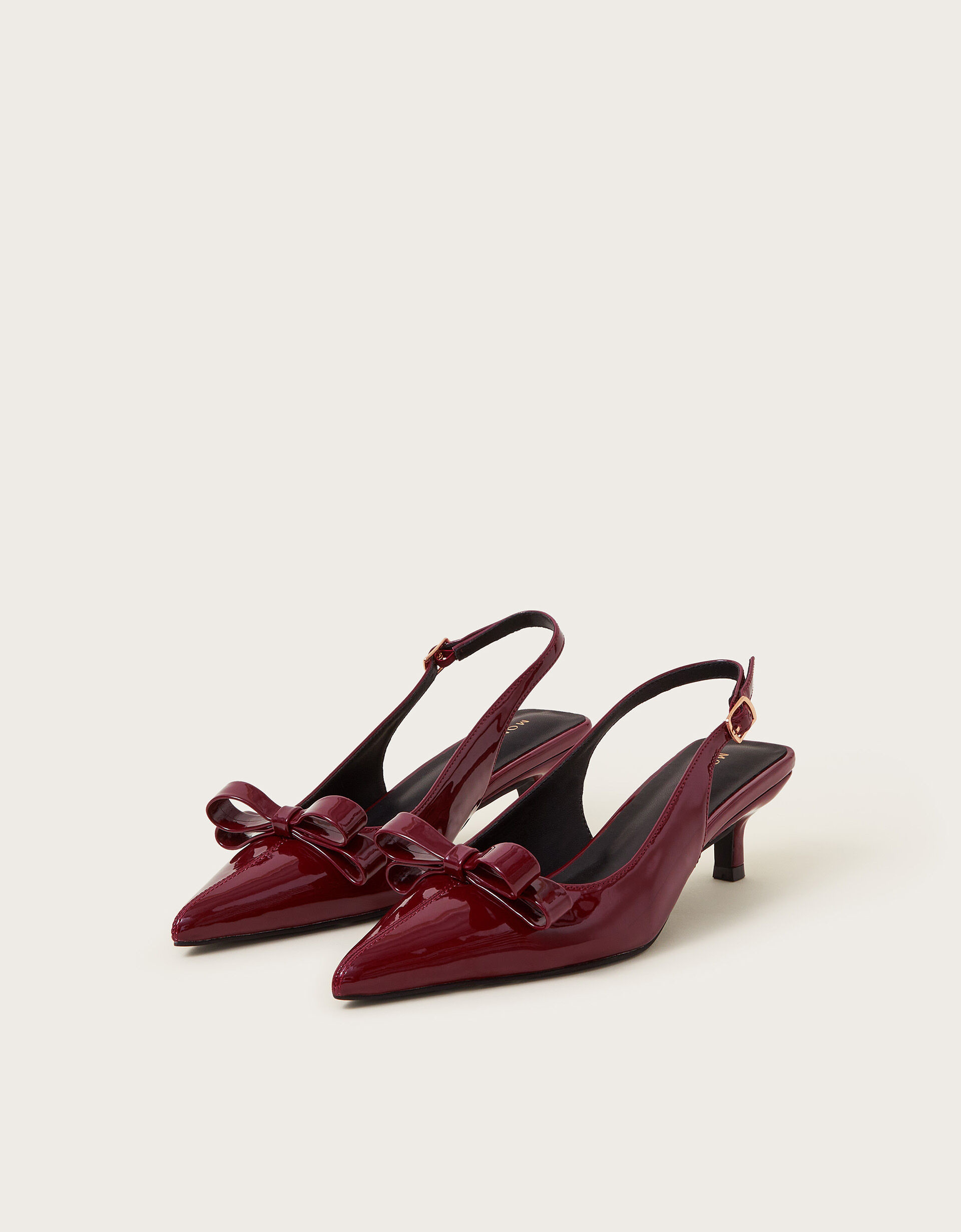 Mira Patent Slingback Heels Red | Monsoon (UK)