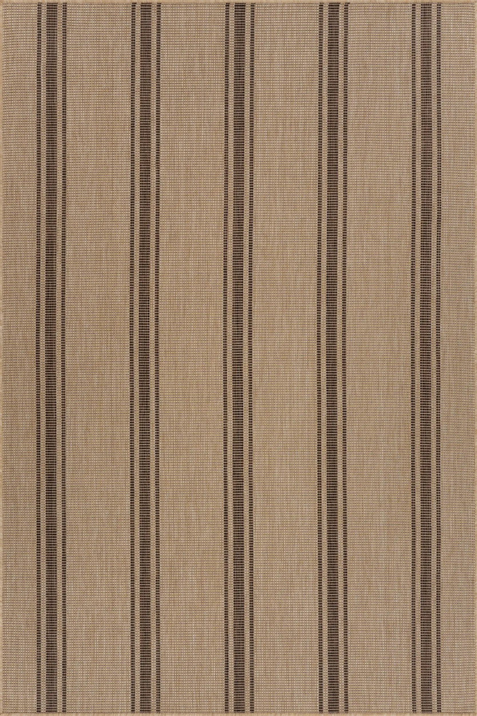 Fresa Coastal Striped Indoor/Outdoor Rug | Brown | Rugs USA