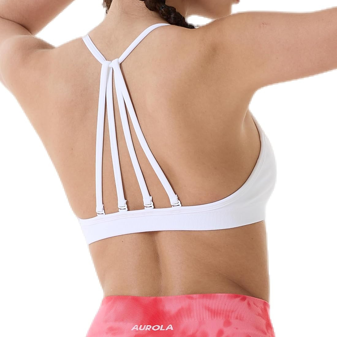 AUROLA Mercury Workout Sports Bras Women Athletic Removable Padded Backless Strapy Minimal Crop T... | Amazon (US)