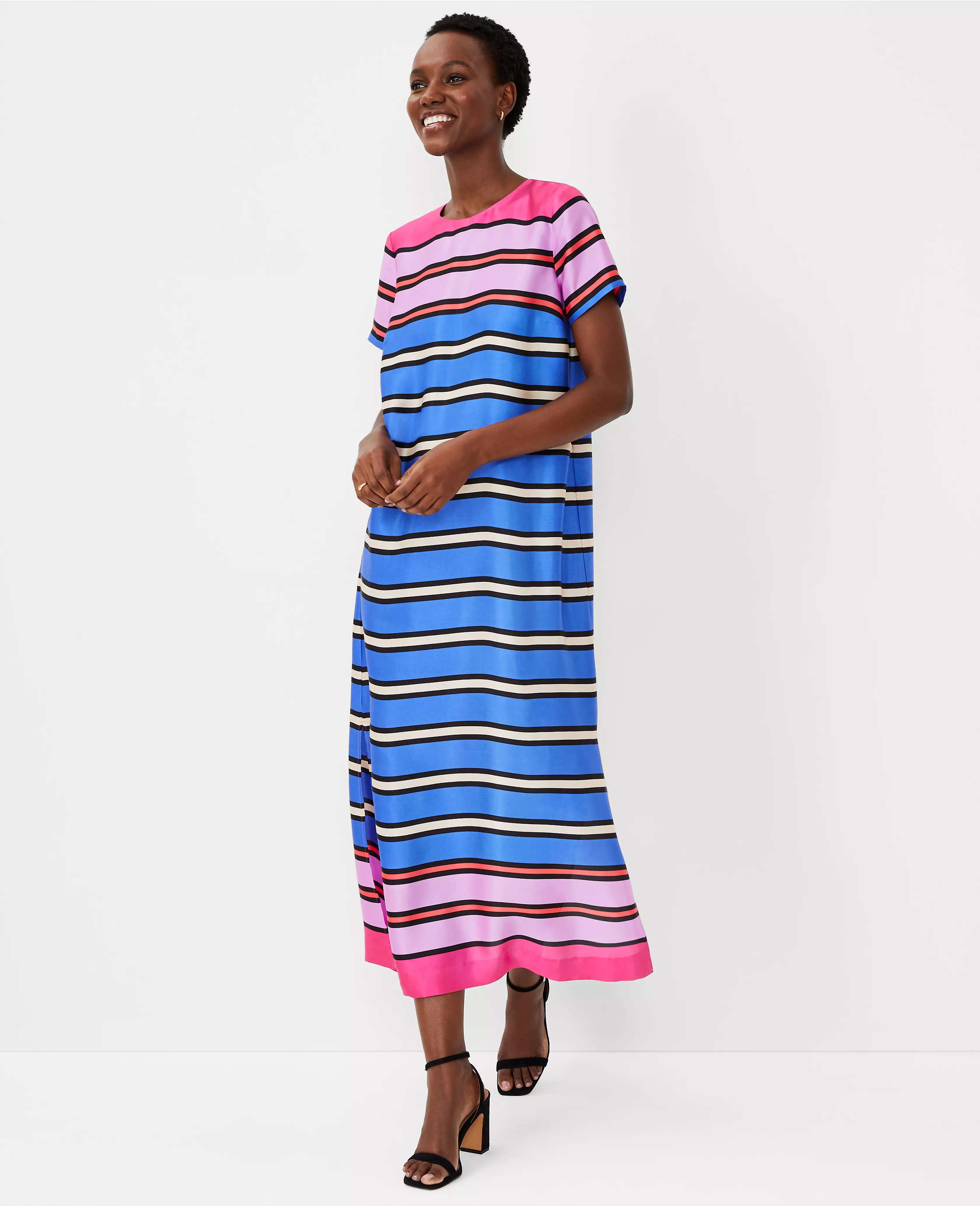 Multicolored Stripe Maxi Dress | Ann Taylor (US)