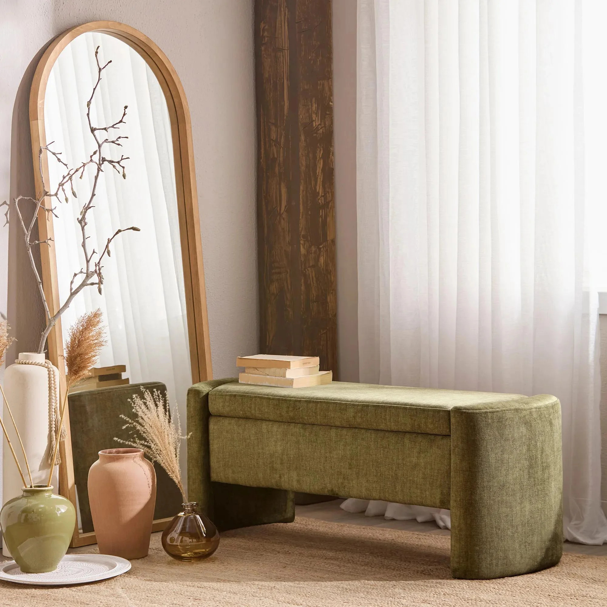 Bouclair Green Ottoman Bench with Storage | Walmart (CA)