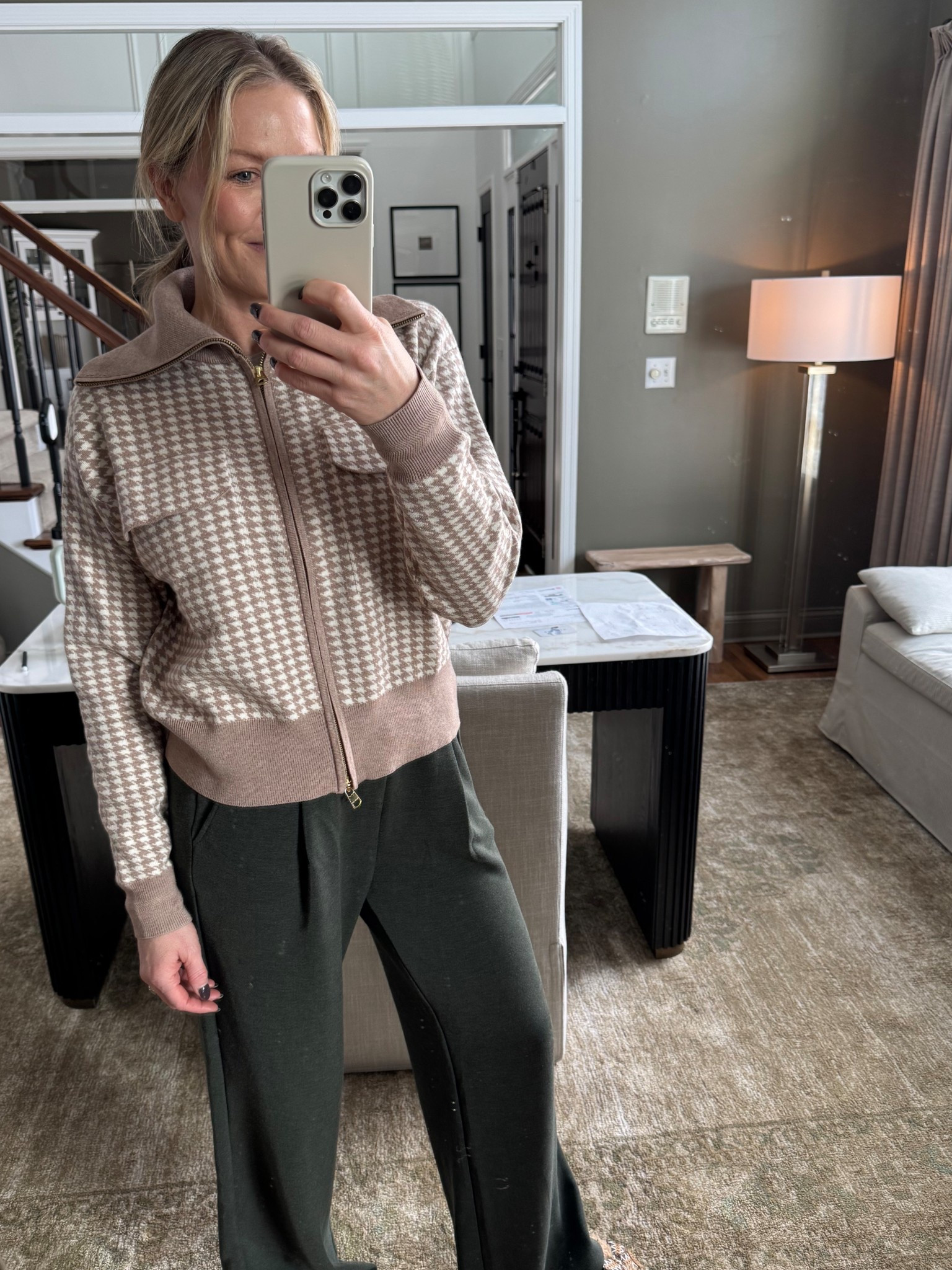 Feeling Preppy… or just warm
And cozy since
It’s crazy cold outside. These are my favorite “sweats”.  I dress them up and down. 