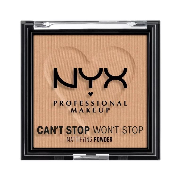 NYX Professional Makeup Can't Stop Won't Stop Mattifying Pressed Powder, Tan, 0.21 oz | Walmart (US)