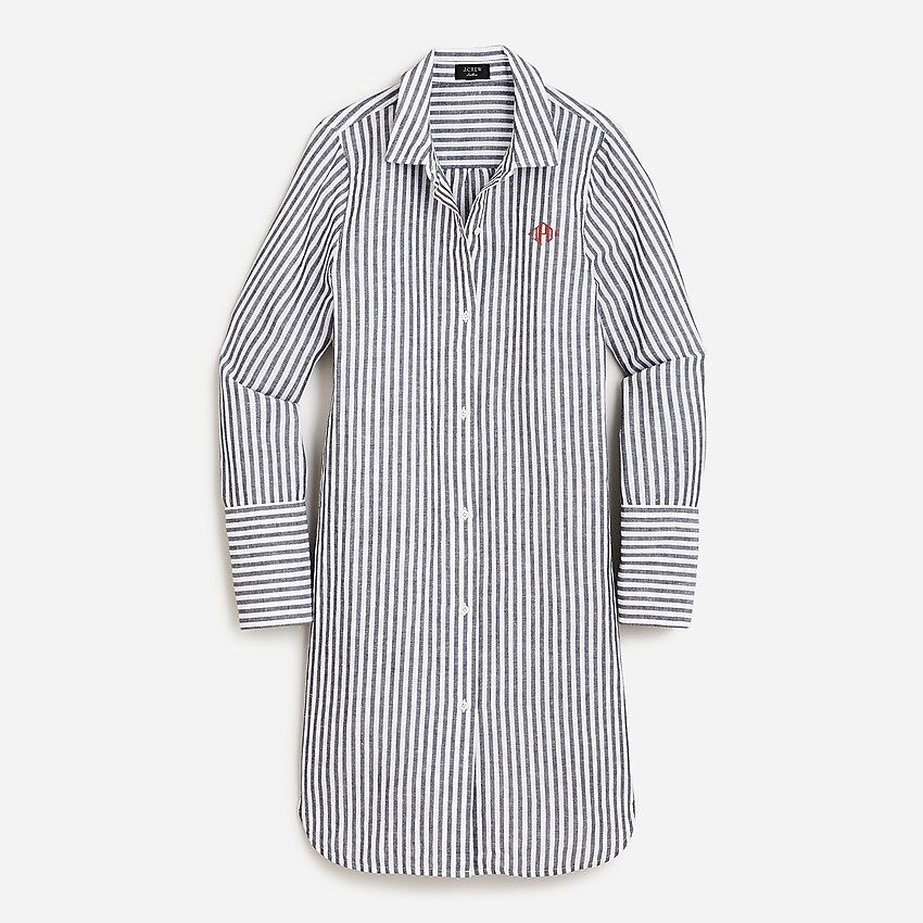 Cotton-linen beach shirt in stripe | J.Crew US