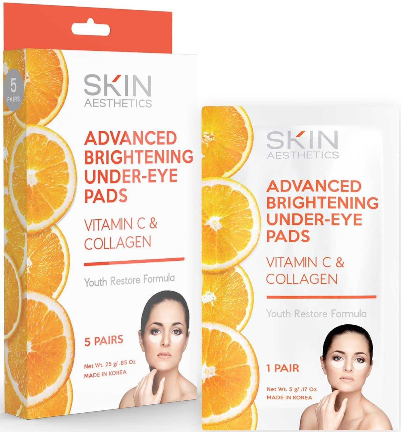 Vitamin C & Collagen Under Eye Patches - Reduces Dark Circles, Wrinkles & Crow's Feet, Brightenin... | Amazon (US)