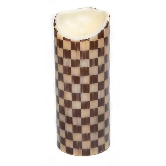 Courtly Check Flicker 10" Pillar Candle | MacKenzie-Childs