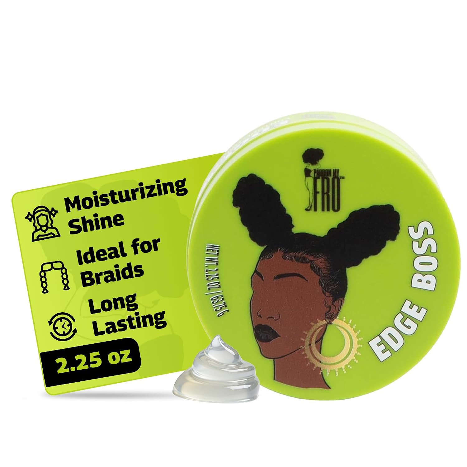 Pardon My Fro Edge Boss Gel Extra Hold Control Styling Formula Care 2.25 Oz | Amazon (US)