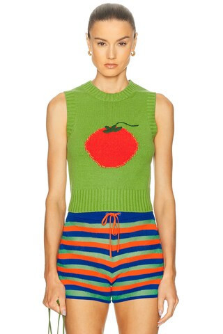 Staud Pingo Sweater in Green | FWRD 