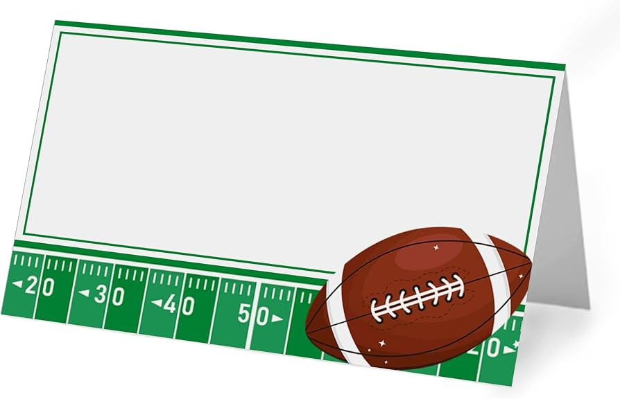 Football Table Place Cards, Sports Theme Tented Seating Name Card, Food Labels Tags for Birthday ... | Amazon (US)