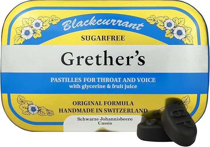 GRETHER'S Sugarfree Blackcurrant Pastilles - Natural Dry Mouth Relief - Soothing Throat & Healthy... | Amazon (US)