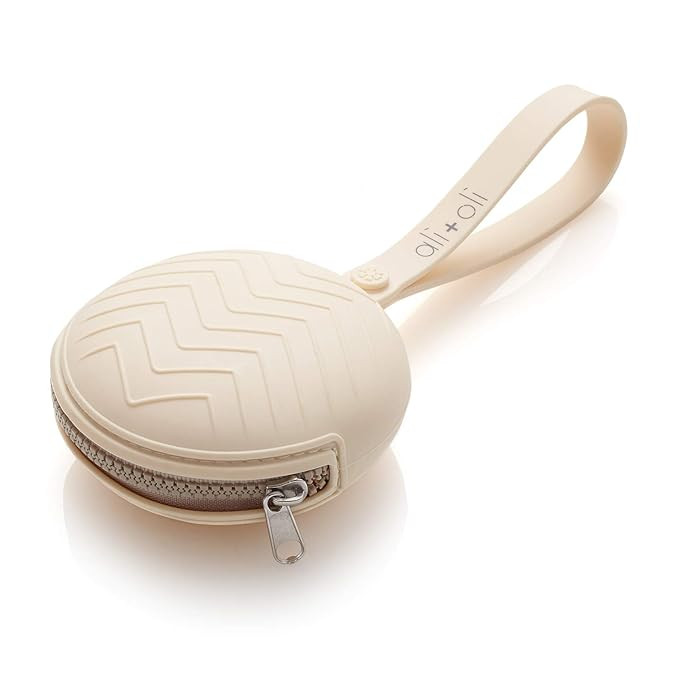 Ali+Oli Pacifier Holder Case (Natural) Fits Pacifiers & Pacifier Clip | Stroller & Diaper Bag Acc... | Amazon (US)