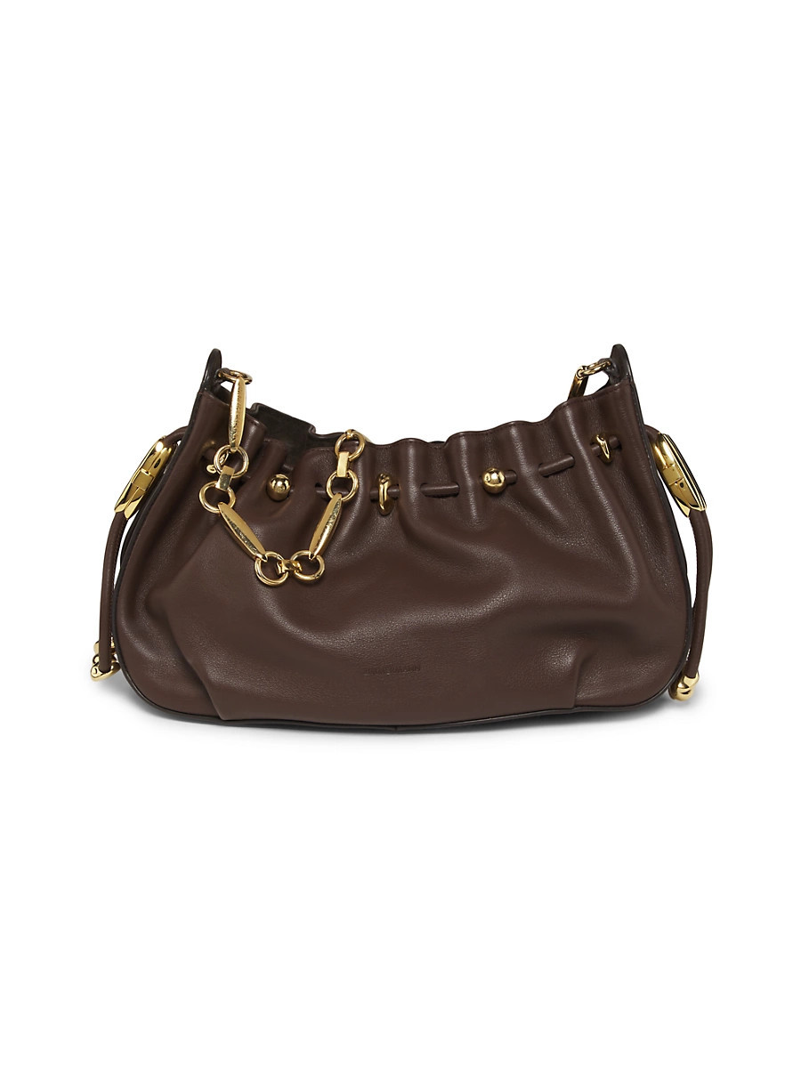 Women's Halcyon Leather Chain Shoulder Bag - Coffee | Saks Fifth Avenue