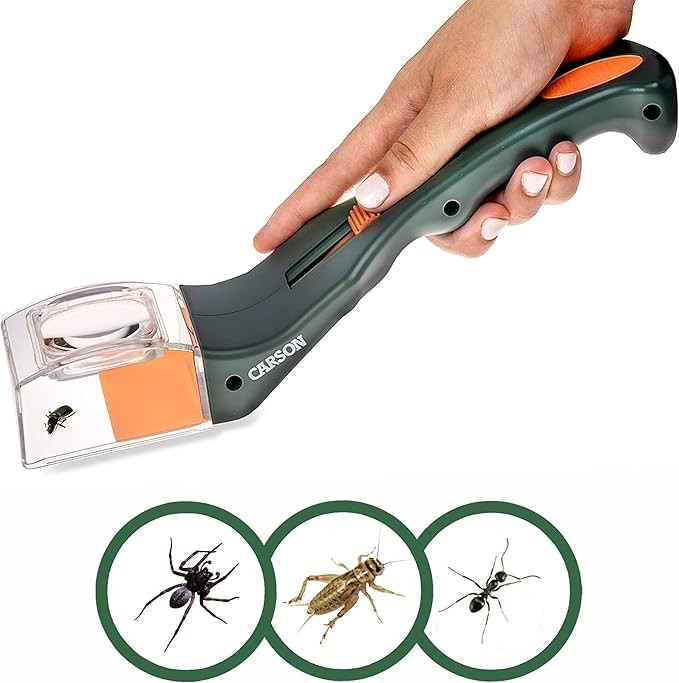 Carson BugView Quick-Release Bug Catching Tool and Magnifier for Spider, Children and Adults, gre... | Amazon (US)