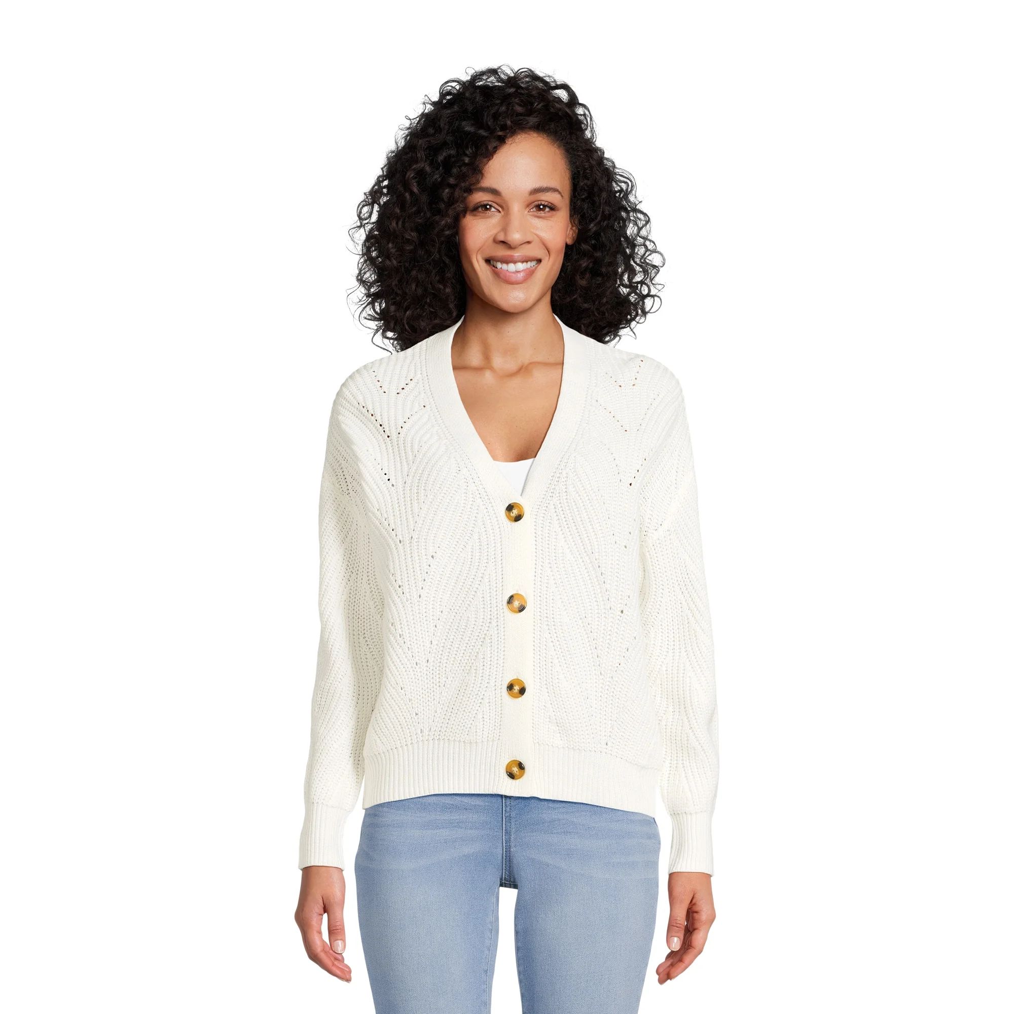 Time and Tru Women's Boyfriend Cardigan | Walmart (US)