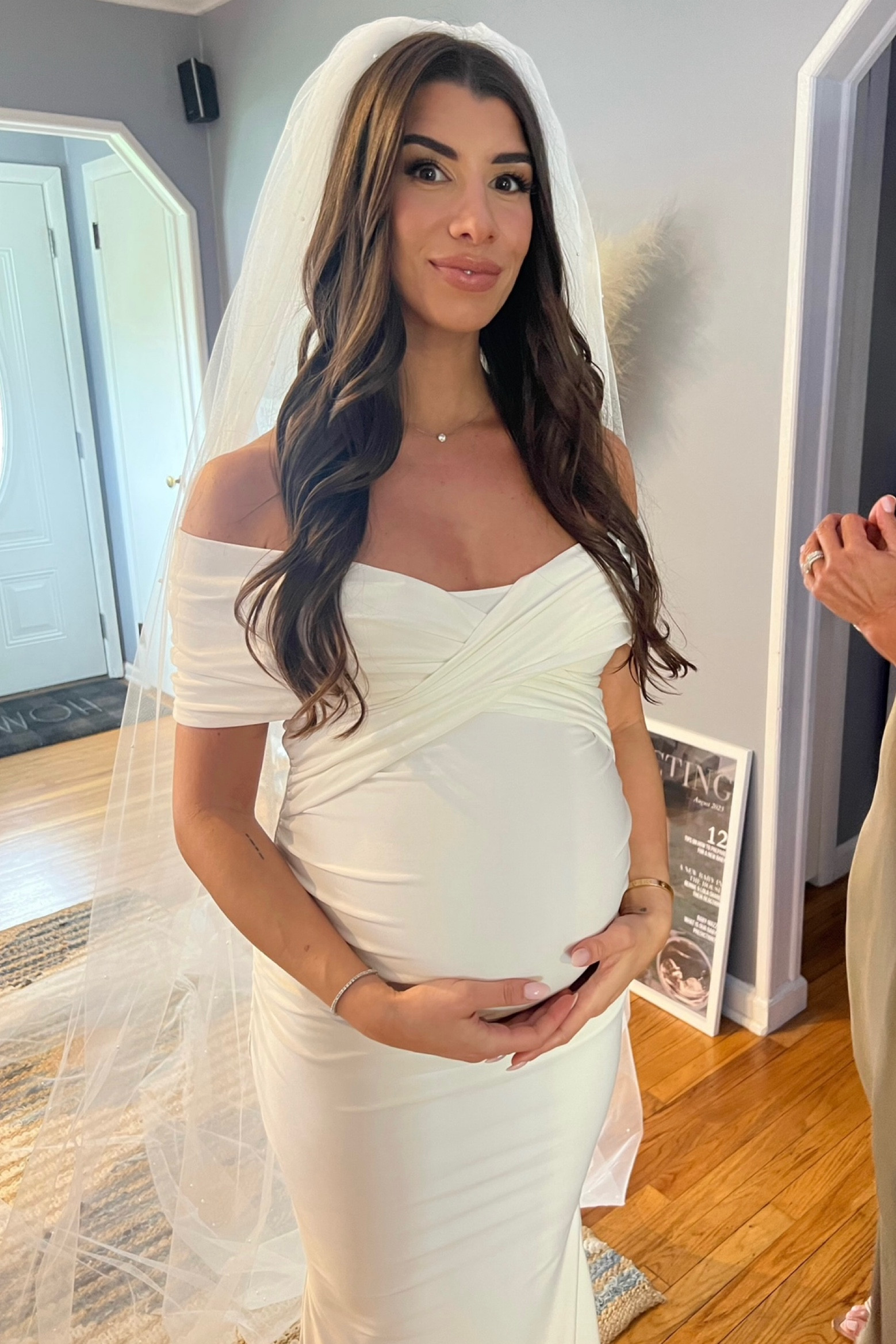 Maternity wedding dress under $130 & fits the bump perfect!

- Wearing size 4. Quality is 👌🏽
- Heels are true to size & SO comfortable (mine have sparkle bottoms but can’t find them online)

#LTKfit #LTKbump #LTKwedding