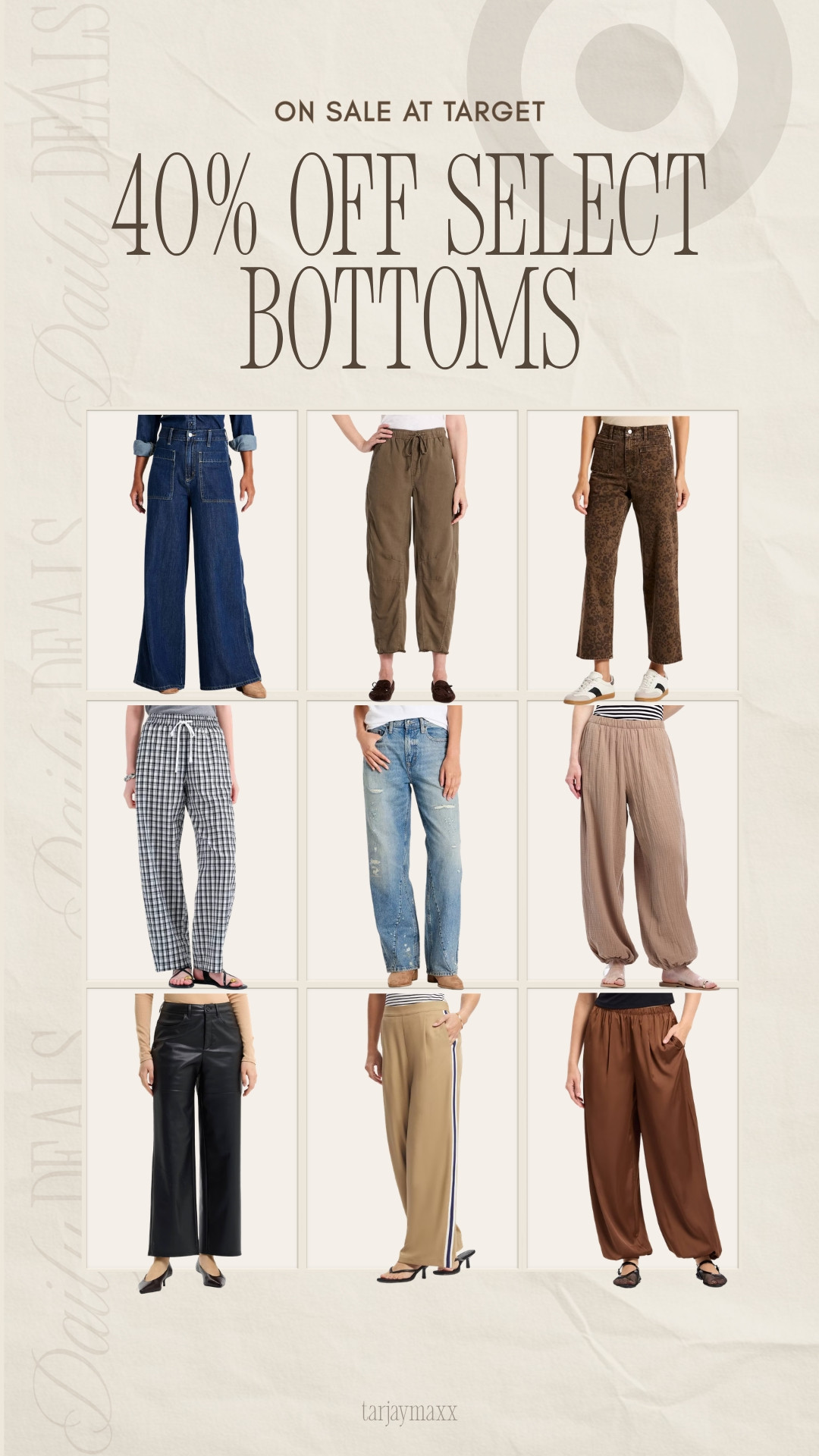 Target Circle Deal Days fall fashion deals! Save 40% on select women’s bottoms, including jeans, wide-leg pants, barrel pants, trousers and easy everyday styles. Shop my favorite Target bottoms October 6–7 while they’re marked down! fall outfits women over 50, fall wedding guest dresses, fall dresses, wedding guest dress summer, date night outfits, fall fashion hauls, halloween decorations, fall decor, fall shoes, country concert outfits 

 #LTKootd #LTKSeasonal #LTKSaleAlert