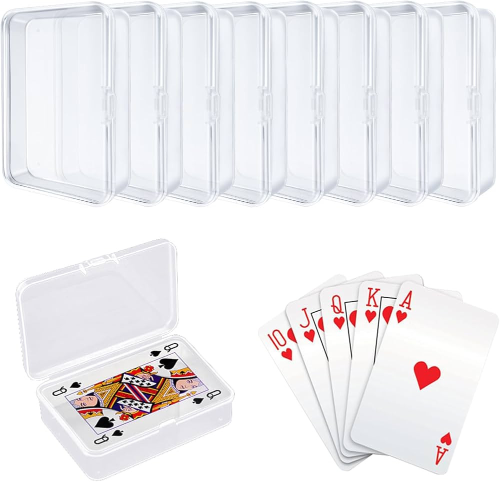 IOKUKI 8 Pcs Blank Playing Card Case, Clear Card Deck Box, Plastic Playing Game Card Storage Box ... | Amazon (US)