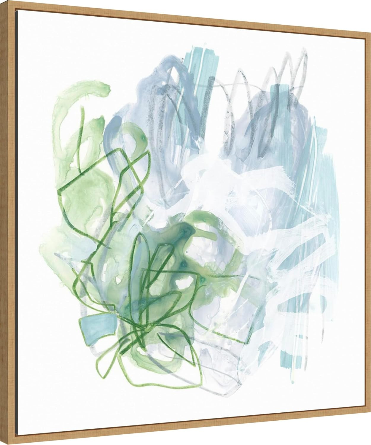 Amanti Art Framed Canvas Wall Art 30x30 Water Sprig III by June Erica Vess, Framed Wall Art Canva... | Amazon (US)